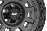 Rough Country 85 Serie Rin | Una Pieza | Gris Gunmetal/Negro | 15x8 | 5x4.5 | -19mm