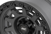 Rough Country 85 Serie Rin | Una Pieza | Gris Gunmetal/Negro | 15x8 | 5x4.5 | -19mm
