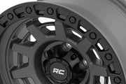 Rough Country 85 Serie Rin | Una Pieza | Gris Gunmetal/Negro | 15x8 | 5x5.5 | -19mm