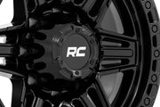 Rough Country 76 Serie Rin | Simulated Bead Lock | Negro Brillante | 17x9 | 5x4.5 | +0mm