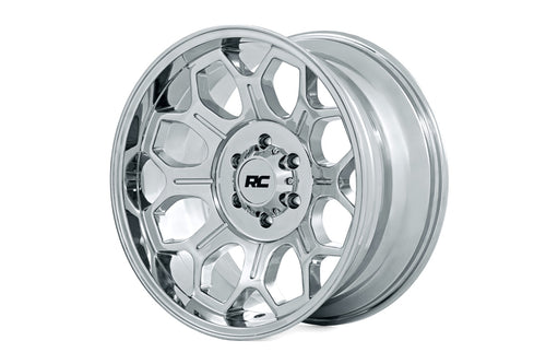 Rough Country 77 Serie Rin | Una Pieza | Cromado | 22x12 | 8x6.5 | -44mm