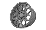 Rough Country 77 Serie Rin | Una Pieza | Gris Gunmetal | 20x9 | 6x135 | 0mm