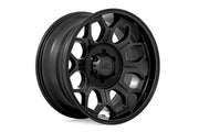 Rough Country 77 Serie Rin | Una Pieza | Negro Semi Brillante | 20x9 | 6x135 | -12mm