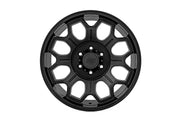 Rough Country 77 Serie Rin | Una Pieza | Negro Semi Brillante | 20x9 | 6x135 | -12mm