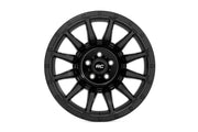 Rough Country 90 Serie Rin | Una Pieza | Negro Brillante | 18x9 | 6x5.5 | -12mm