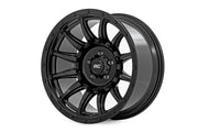 Rough Country 90 Serie Rin | Una Pieza | Negro Brillante | 20x10 | 8x170 | -19mm