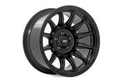 Rough Country 90 Serie Rin | Una Pieza | Negro Brillante | 20x9 | 6x5.5 | -12mm