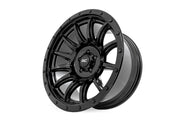 Rough Country 90 Serie Rin | Una Pieza | Negro Brillante | 20x9 | 6x5.5 | 0mm
