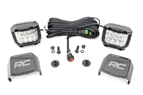 Kit de Luces LED | Montaje tipo Ditch | 2" Cromado Pair | Ancho | Ford Bronco 4WD (21-26)