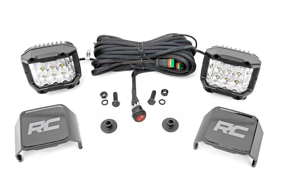 Kit de Luces LED | Montaje tipo Ditch | 2" Cromado Pair | Ancho | Ford Bronco 4WD (21-26)
