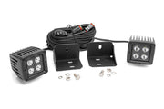 Luz LED | Montaje de Cabina | 2" Negro Pair | Flood | Can-Am Defender HD 5/HD 8/HD 9/HD 10