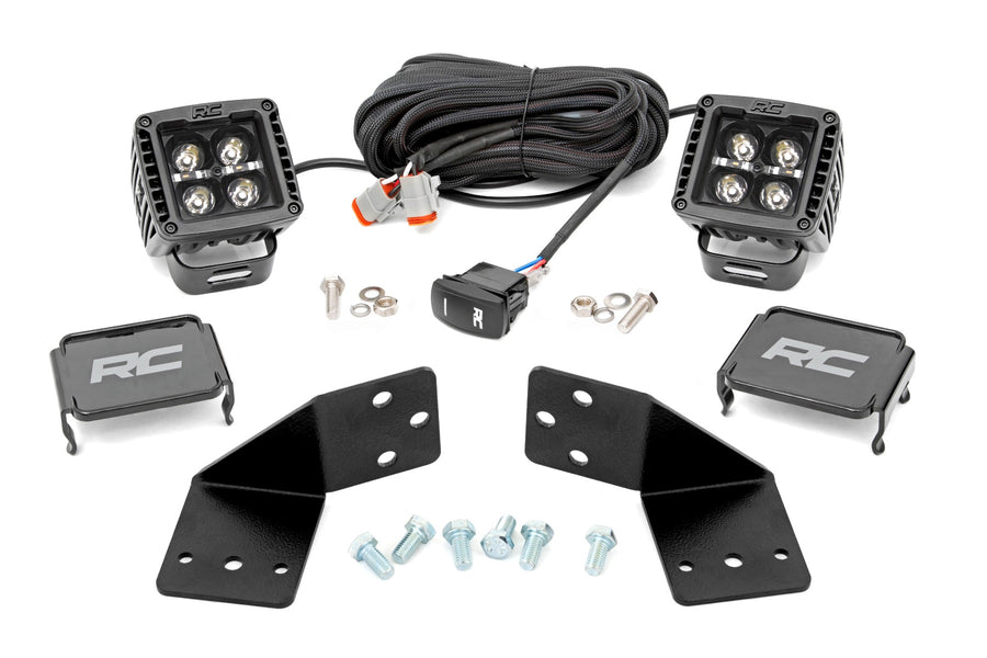 Kit de Luces LED | Montaje Trasero | 2" Negro Pair | Blanco DRL | CFMOTO UFORCE 1000