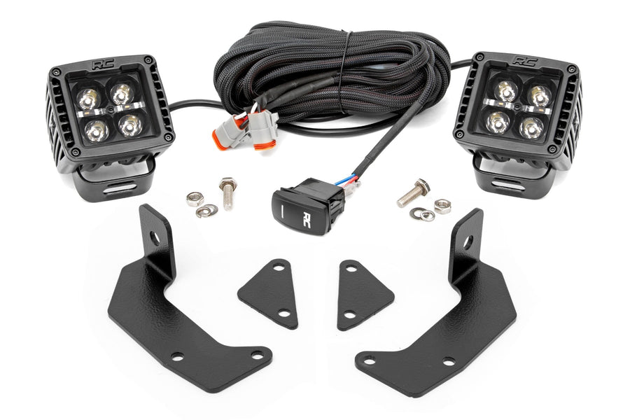 Kit de Luces LED | Montaje en Jaula | 2" Negro Pair | Blanco DRL | CFMOTO UFORCE 1000