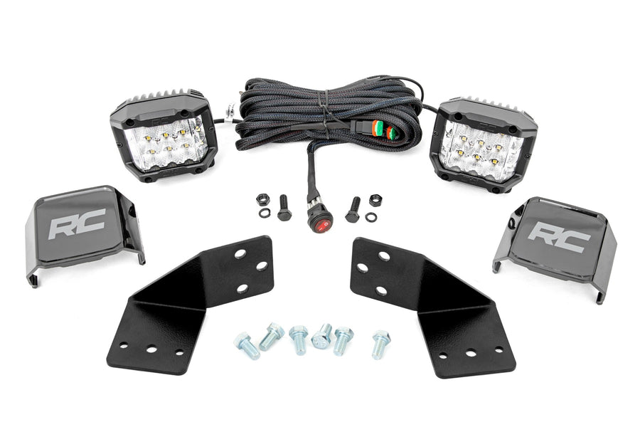Kit de Luces LED | Montaje Trasero | 3" Cromado Pair | Ángulo Amplio | CFMOTO UFORCE 1000