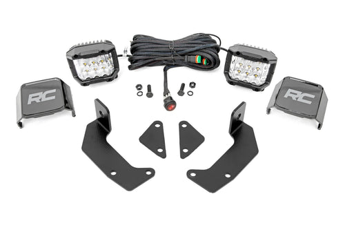Kit de Luces LED | Montaje en Jaula | 2" Cromado Pair | Ángulo Amplio | CFMOTO UFORCE 1000