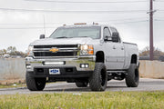 Kit de Luces LED | Montaje para Faros de Niebla | 2" Negro Pair | Blanco DRL | Chevy Silverado 2500 HD/3500 HD (11-14)