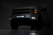 Kit de Luces LED | Montaje para Faros de Niebla | Dual 2" Negro Pair | Chevy Silverado 2500 HD/3500 HD (11-14)