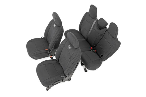 Fundas de Asiento | Delantero y Trasero w/ Armrest | Jeep Wrangler Unlimited 4WD (18-26)