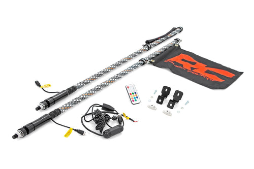 Montaje para Antena Whip | 4' Multl-Color LED Whip Pair | Can-AM Defender/Segway