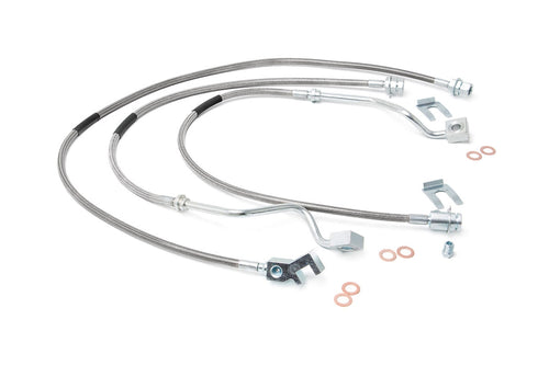 Líneas de Freno | Acero Inoxidable | Delantero y Trasero | Elevación de 4-6 Pulgadas | Ford F-250/F-350 Super Duty (99-04)