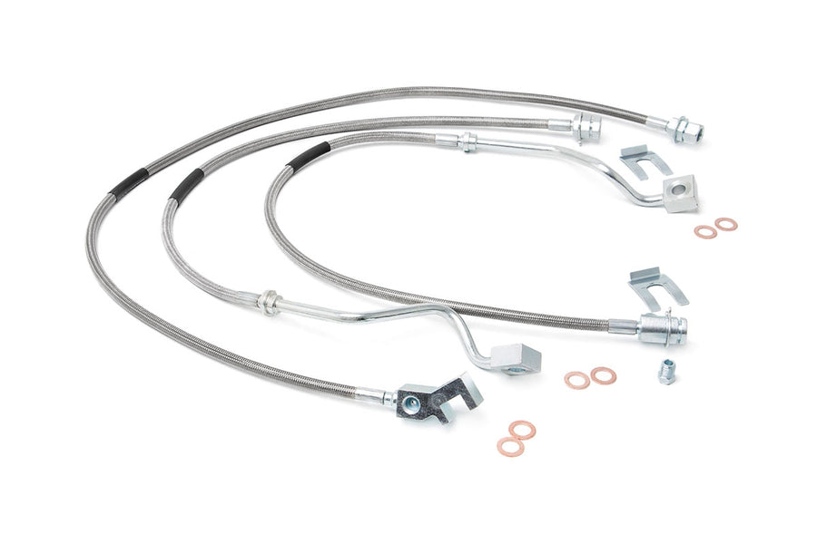 Líneas de Freno | Acero Inoxidable | Delantero y Trasero | Elevación de 4-6 Pulgadas | Ford F-250/F-350 Super Duty (99-04)