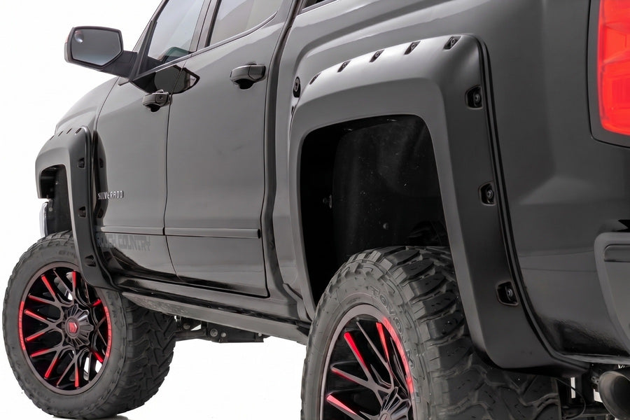 Guardabarros Pocket | 5'9" Bed | GBA Negro | Chevy Silverado 1500 (14-18 & Classic)