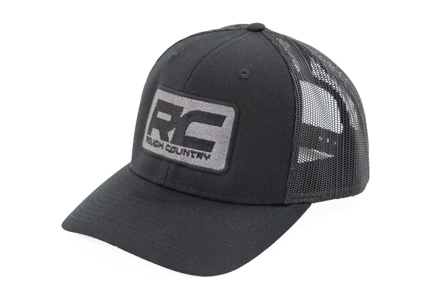 Gorra Rough Country | Malla Negra | Parche Rough Country | Negro/Negro - Richardson 112
