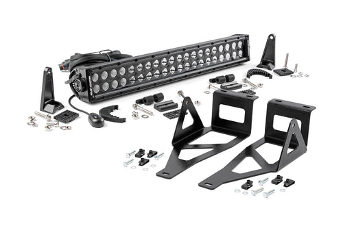 Kit de Luces LED | Montaje de Defensa | 20" Negro Dual Row | Ford F-250/F-350 Super Duty (05-07)