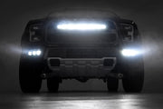 Kit de Luces LED | Montaje para Faros de Niebla | Triple 2" Negro Pair | Blanco DRL | Ford Raptor (17-20)