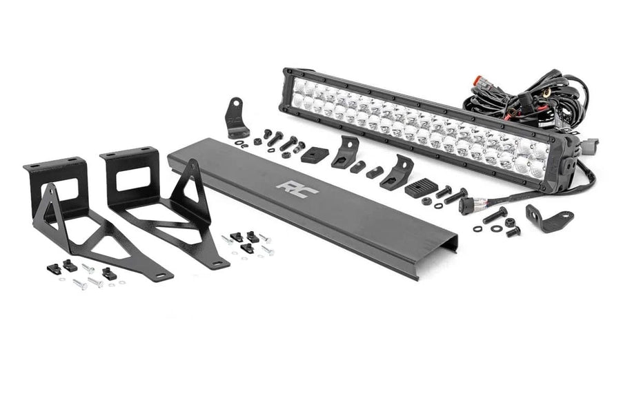 Kit de Luces LED | Defensa | 20" Cromado Dual Row | Blanco DRL | Ford F-250/F-350 Super Duty (05-07)