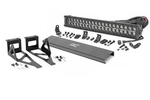 Kit de Luces LED | Montaje de Defensa | 20" Negro Dual Row | Blanco DRL | Ford F-250/F-350 Super Duty (05-07)