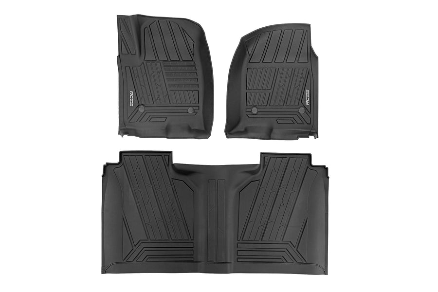 Tapetes Flex-Fit | Delantero y Trasero | FR Individual | Crew | Chevy/GMC 1500/2500HD/3500HD (19-26)