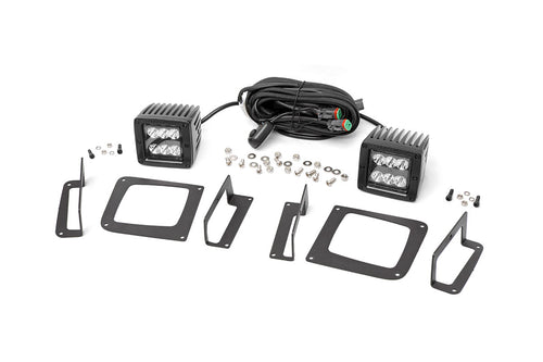 Kit de Luces LED | Montaje para Faros de Niebla | 2" Negro Pair | GMC Sierra 1500 2WD/4WD (14-15)