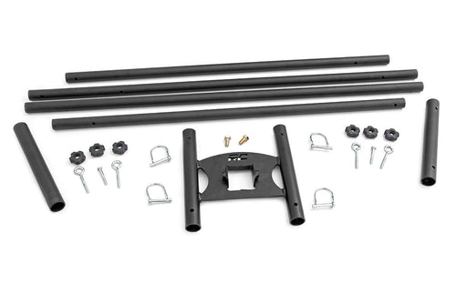 Portabandera | Dual | 2 Inch Hitch | w/ Flag Poles