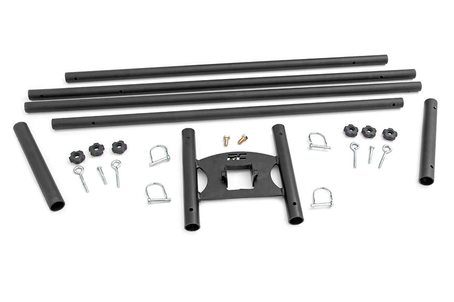 Portabandera | Dual | 2 Inch Hitch | w/ Flag Poles