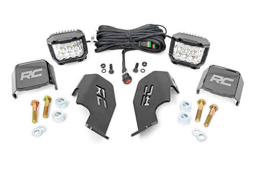 Kit de Luces LED | Montaje en Jaula | 2" Cromado Pair | Ángulo Amplio | Honda Talon 1000