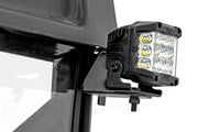 Luz LED | RR Montaje en Jaula | 2" Negro Flood Pair | Polaris Ranger 1000/Ranger XP 900/1000