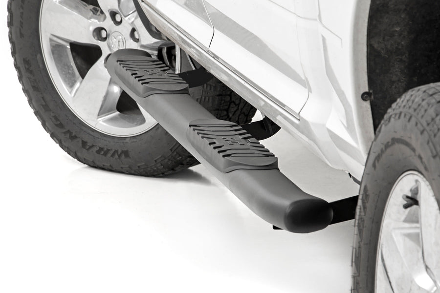 Estribo Tubular Ovalado | Cabina Crew | Negro | Ram 1500/2500/3500 2WD/4WD (2010-2025 & Classic)
