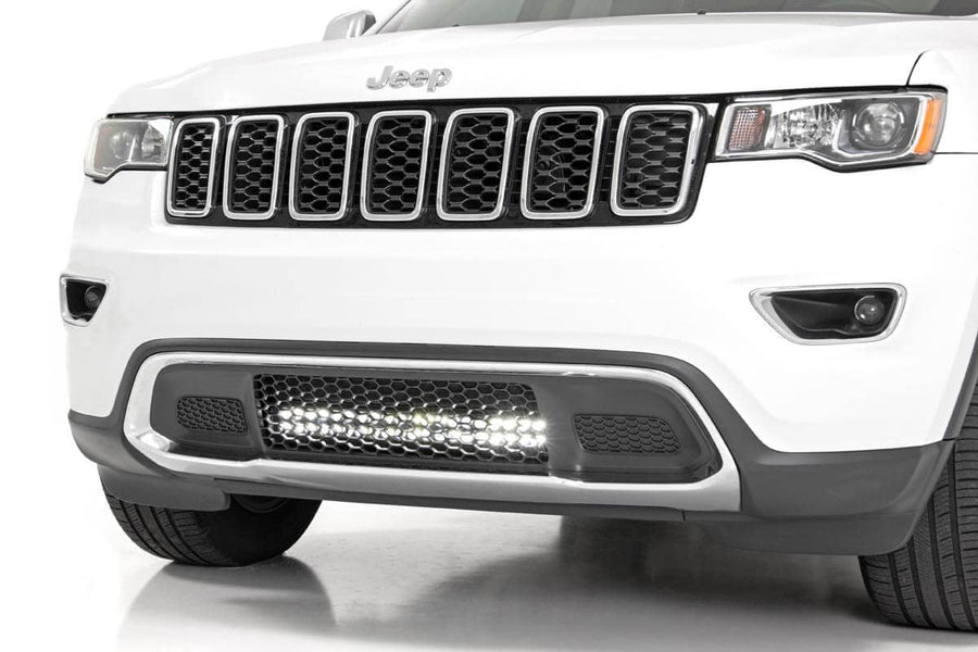 Kit de Luces LED | Montaje de Defensa | 20" Negro Dual Row | Ámbar DRL | Jeep Grand Cherokee WK2 (11-20)