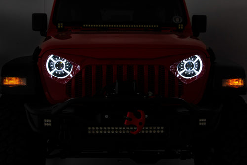 9 Inch Faros LED Halo con Luz Diurna DRL | Aprobado por DOT | Jeep Gladiator JT/Wrangler JL (18-26)