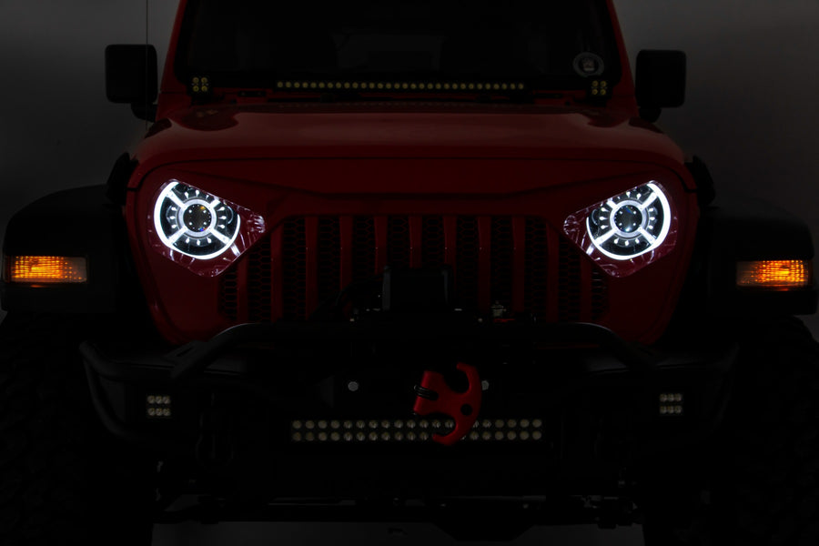 9 Inch Faros LED Halo con Luz Diurna DRL | Aprobado por DOT | Jeep Gladiator JT/Wrangler JL (18-26)