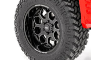 Rough Country 96 Serie Rin | Una Pieza | Negro Brillante | 20x10 | 8x170 | -19mm