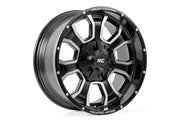 Rough Country 93 Serie Rin | Una Pieza | Negro Mate | 20x10 | 8x6.5 | -18mm