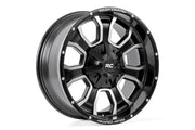 Rough Country 93 Serie Rin | Una Pieza | Negro Maquinado | 20x10 | 6x5.5/6x135 | -18mm