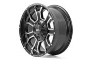Rough Country 93 Serie Rin | Una Pieza | Negro Mate | 20x10 | 8x6.5 | -18mm