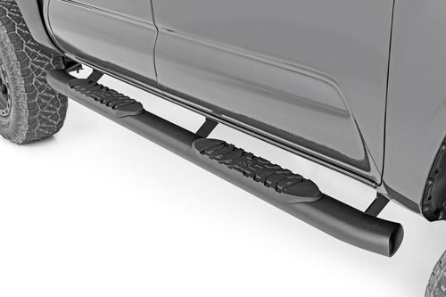 Estribo Tubular Ovalado | Cabina Doble | Negro | Toyota Tacoma 2WD/4WD (2005-2023)