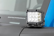 Kit de Luces LED | Montaje tipo Ditch | 2" Cromado Pair | Ancho | Ford Bronco 4WD (21-26)