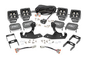 Kit de Luces LED | Fog | 2" Negro Pairs x2 | Blanco DRL | Chevy Silverado 1500/2500HD/3500HD 2WD/4WD