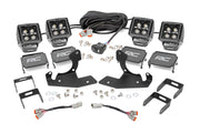 Kit de Luces LED | Fog | 2" Negro Pairs x2 | Blanco DRL | Chevy Silverado 1500/2500HD/3500HD 2WD/4WD