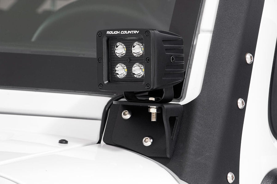 Montaje para Luz LED | Parabrisas Inferior | Pod | Jeep Wrangler JK/Wrangler Unlimited (07-18)